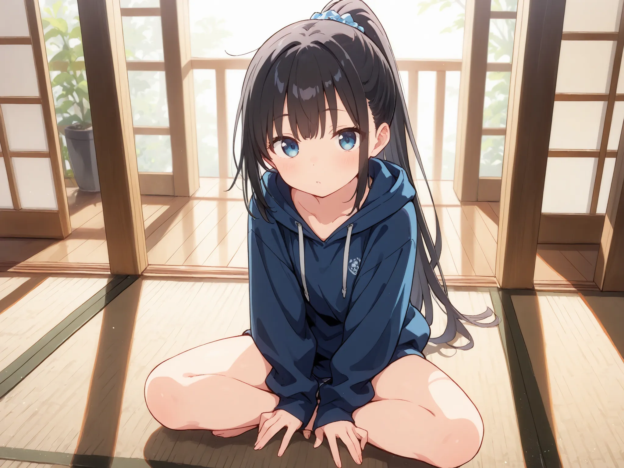 ((((masterpiece)))), high quality, very_high_resolution, large_filesize, full color,full body,Japanese、black hair, long hair, ponytail、傑作, 最高の品質, とても美的な, 1人の女の子, 黒髪, ロングヘア, ツインテール, ヘアリボン, 白いドレス, ホワイトリボン, (かわいい) , パステルカラーの背景, ハート型の箱, , 贈り物,