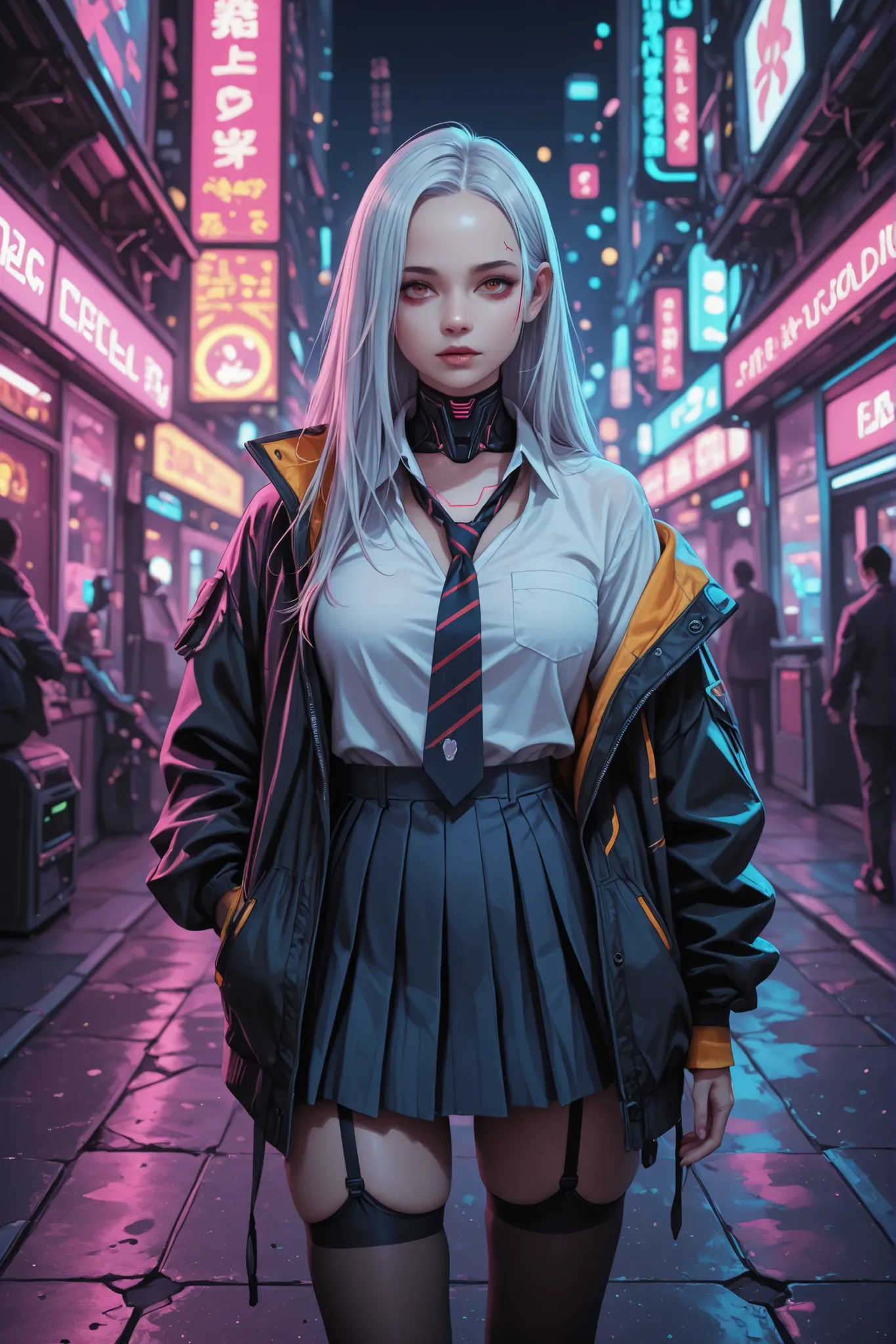 1Girl, Cyberpunk, High School Girl