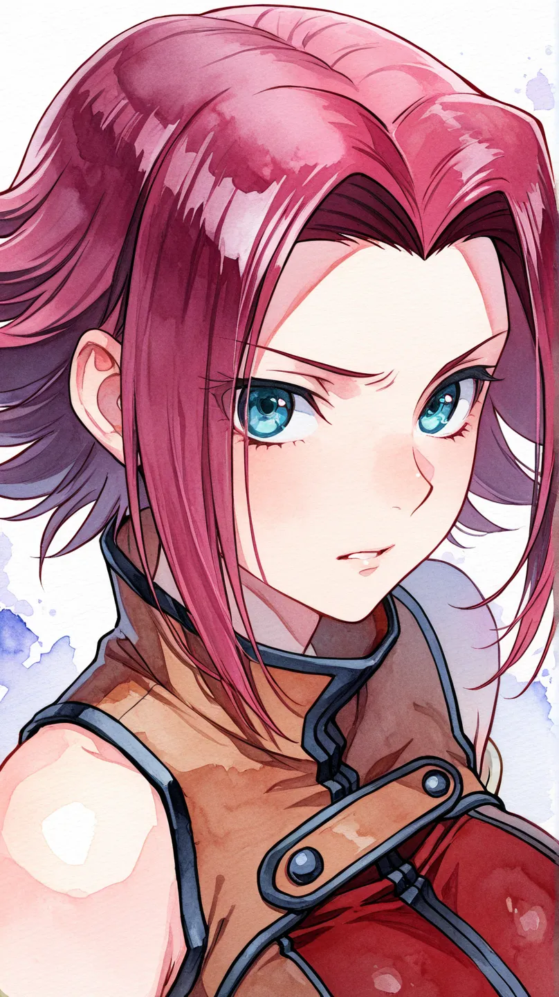 watercolor painted,highres, 8k, detailed, perfect face, best quality, (ultra high quality), perfect eyes,beautiful eyes,
BREAK 1girl,solo,kouzuki kallen,