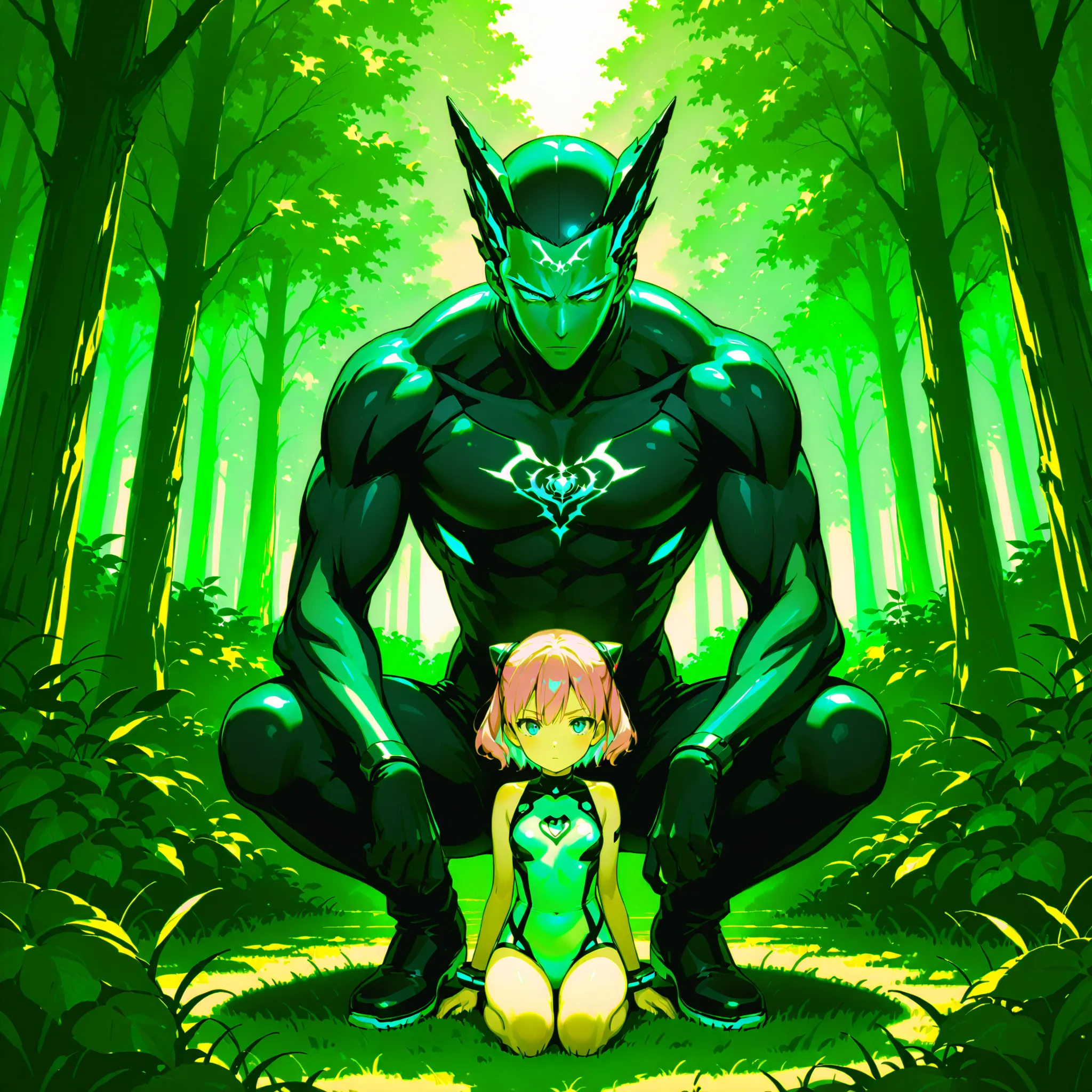 translucent zeros, Good velvet, Zerosuit, difference, God's ray , Blue eyes, pink hair, forest background, Absolute strength,