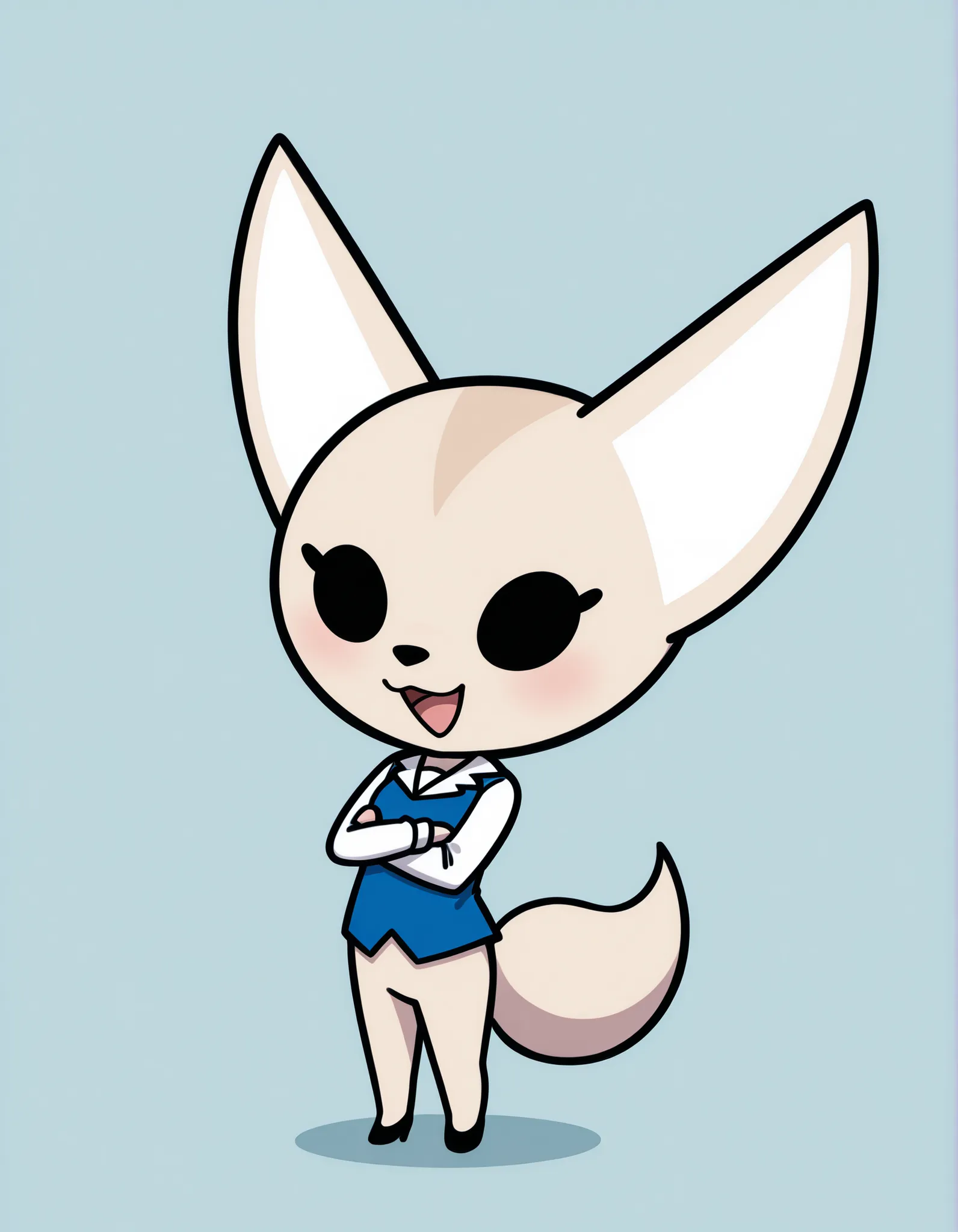 zZFenneko, black_eyes, dot_eyes
