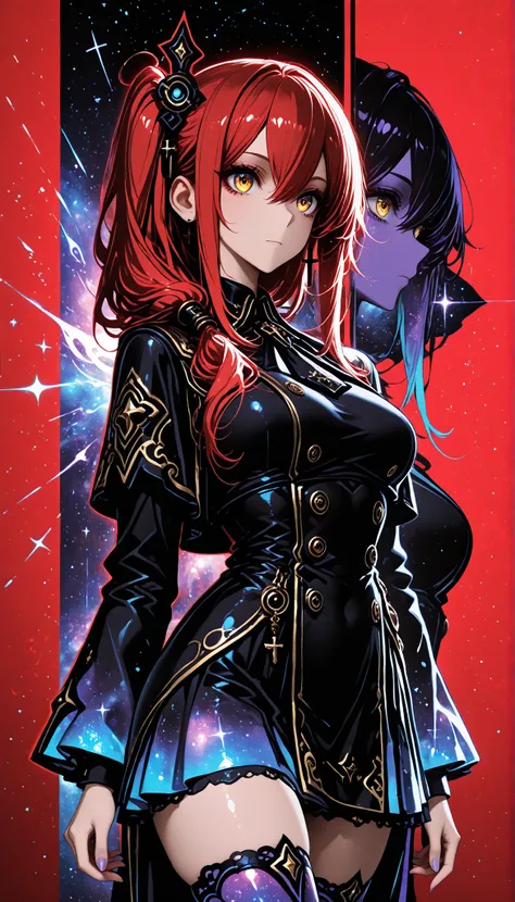 (EyesHD:1.2), masterpiece, best quality, ultra-detailed, very aesthetic, sharp focus, depth of field, vibrant colors, ray tracing, best lighting, detailed illustration, detailed background, cinematic, beautiful face, beautiful eyes, (anime coloring:1.5), 1...