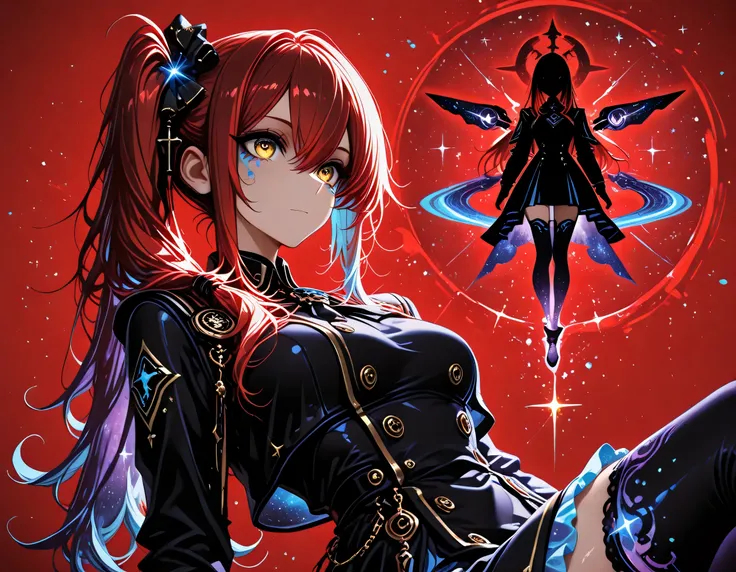 (EyesHD:1.2), masterpiece, best quality, ultra-detailed, very aesthetic, sharp focus, depth of field, vibrant colors, ray tracing, best lighting, detailed illustration, detailed background, cinematic, beautiful face, beautiful eyes, (anime coloring:1.5), 1...