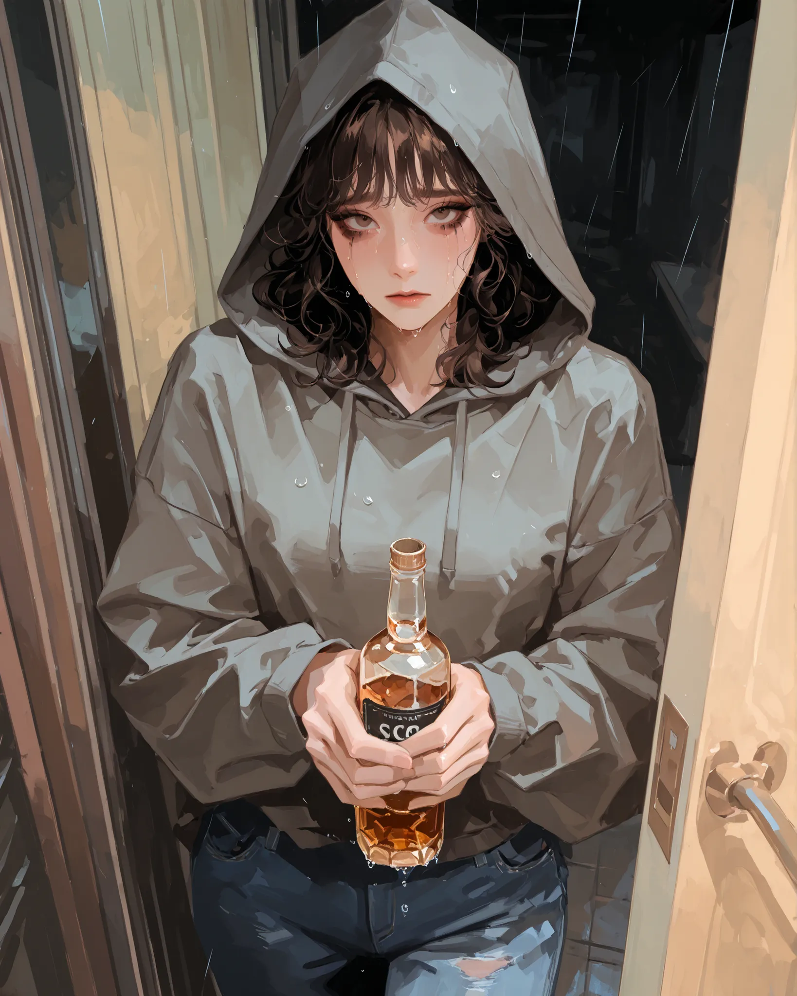 score_9 , score_8_up , score_7_up, masterpiece, better quality, amazing quality, hyperdetailed, newest , is very aesthetic, highly detailed image, detailed eyes, high detail eyes, Semi-realism art, Semi-realism art style, Mature, 1 Girl, Solo, Frizzy long ...