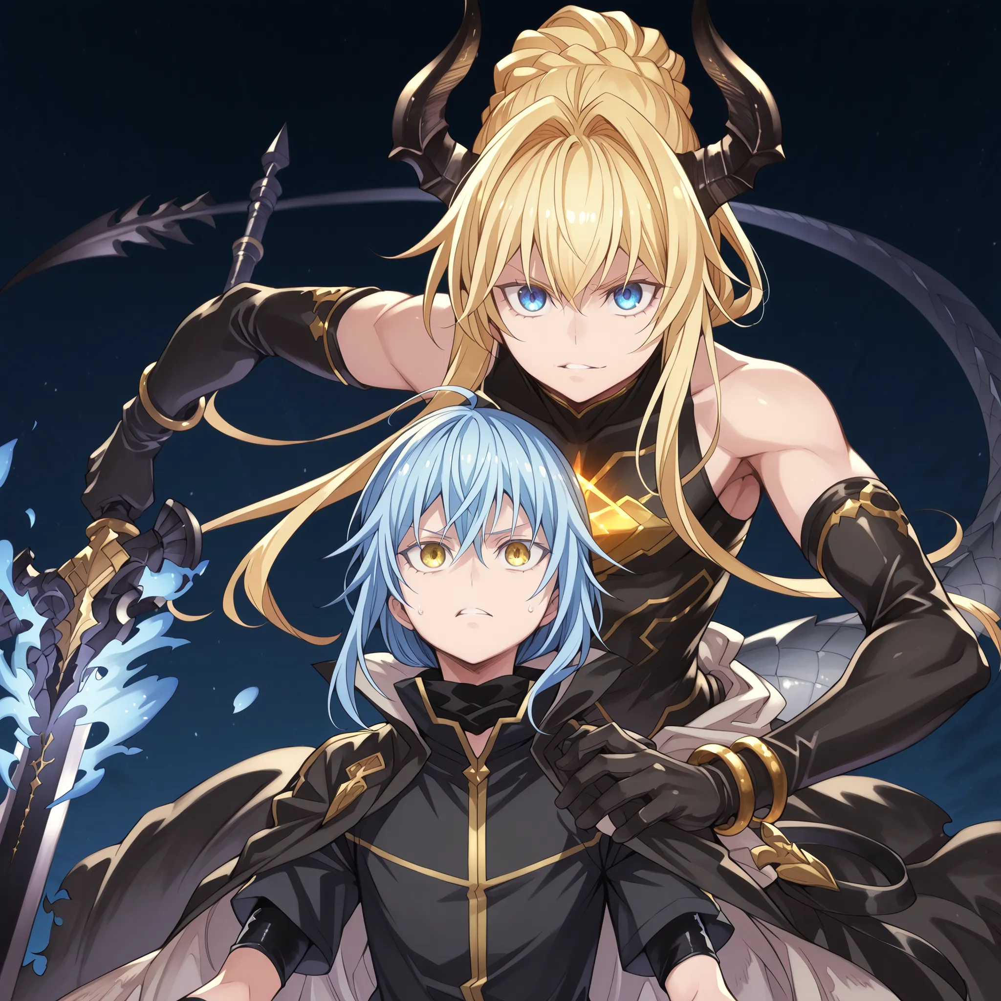 alone, 1 boy, and short, small character, short character, short character, character 1.50 meters tall, and short, young character, the character is a boy, character is a young man, male character, height and build like Rimuru Tempest from That Time I Got ...