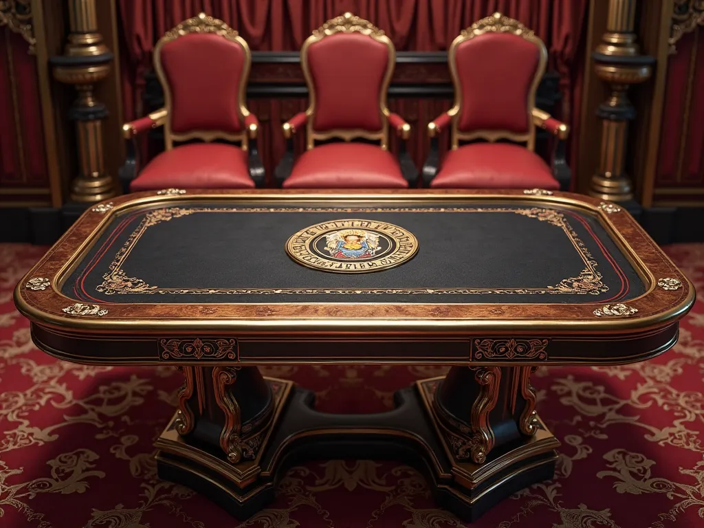 make me a card table like in a casino with Eternal team in the middle