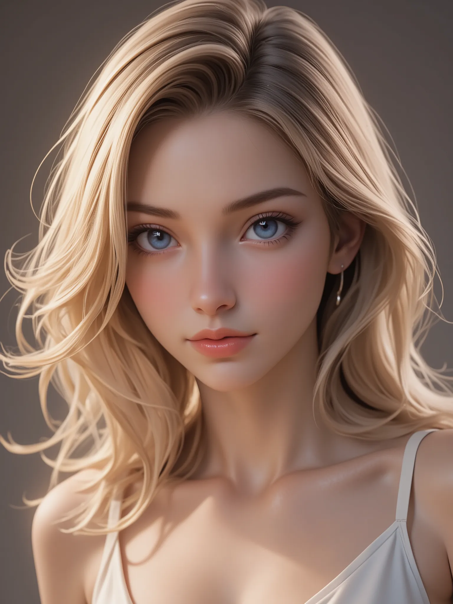 super realism, blonde hair, super high resolution, 8k, master piece, sublime, fractal, intricate, high quality CG, Beautiful CG, Soft Light, fashion brand image, Fashionable and casual, The Tyndall effect, lifelike, studio, Side lighting, (HD Skin:1.2), 8K...