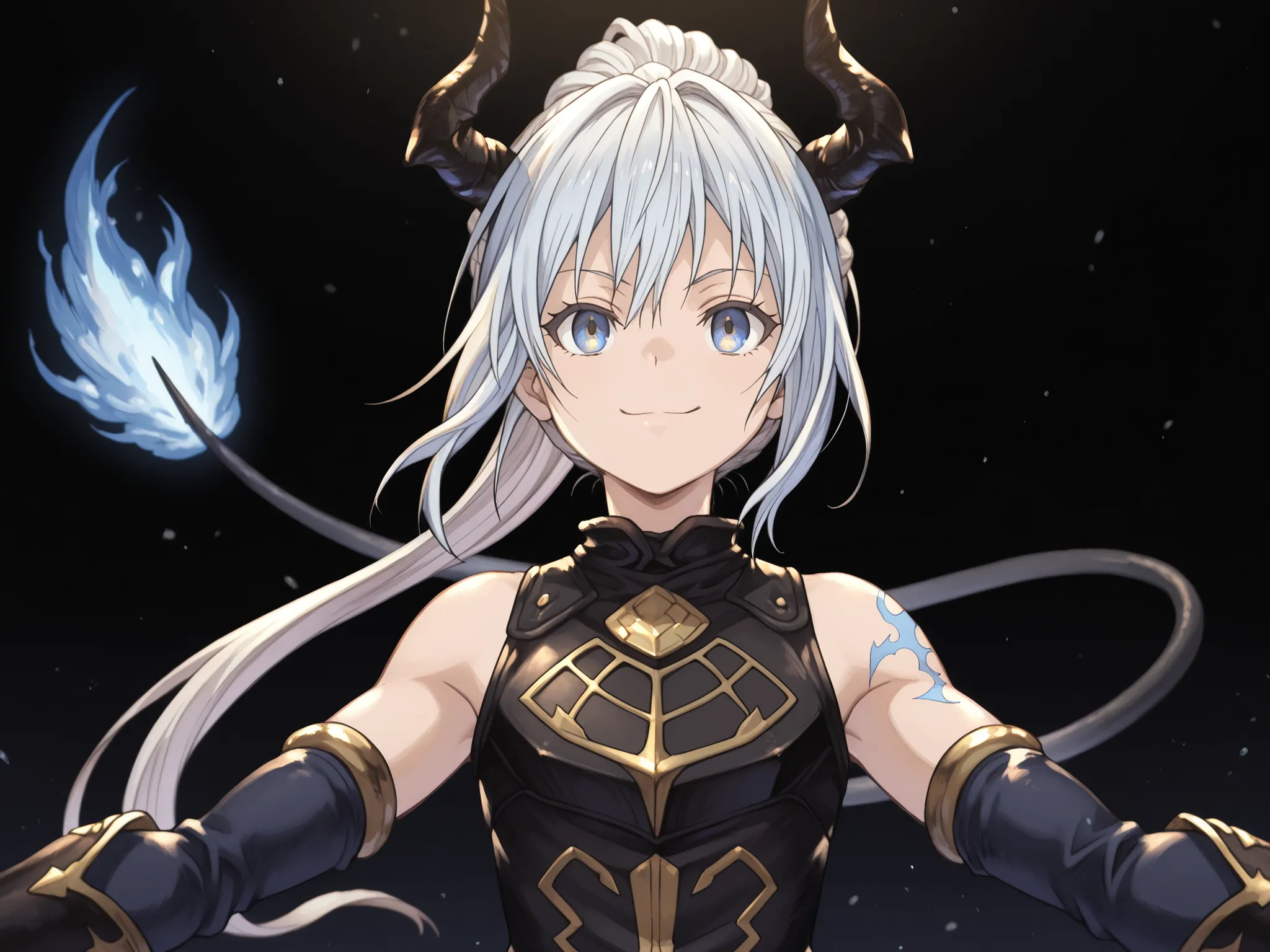 alone, 1 boy, young character, small character, character 1.50 meters tall, with the body of the character Rimuru Tempest from "tensei shitara slime datta ken", male character, height of Rimuru Tempest;

white hair, the character's hairstyle must be the sa...