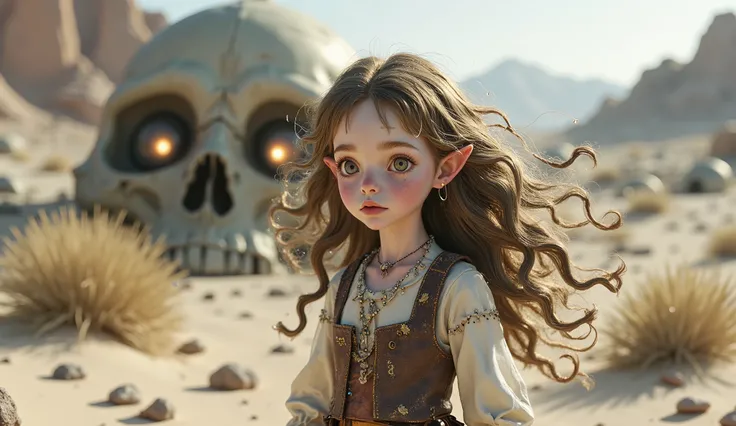 league of legends,full body length shot, adventure at oldest abandoned nuclear favela,desert little [witch:elf:0.8] of Fluorite,intricate details,pretty,natural skin texture,curly hair, hyper realism,extremely detailed,elegant style,eyes extremely detailed...
