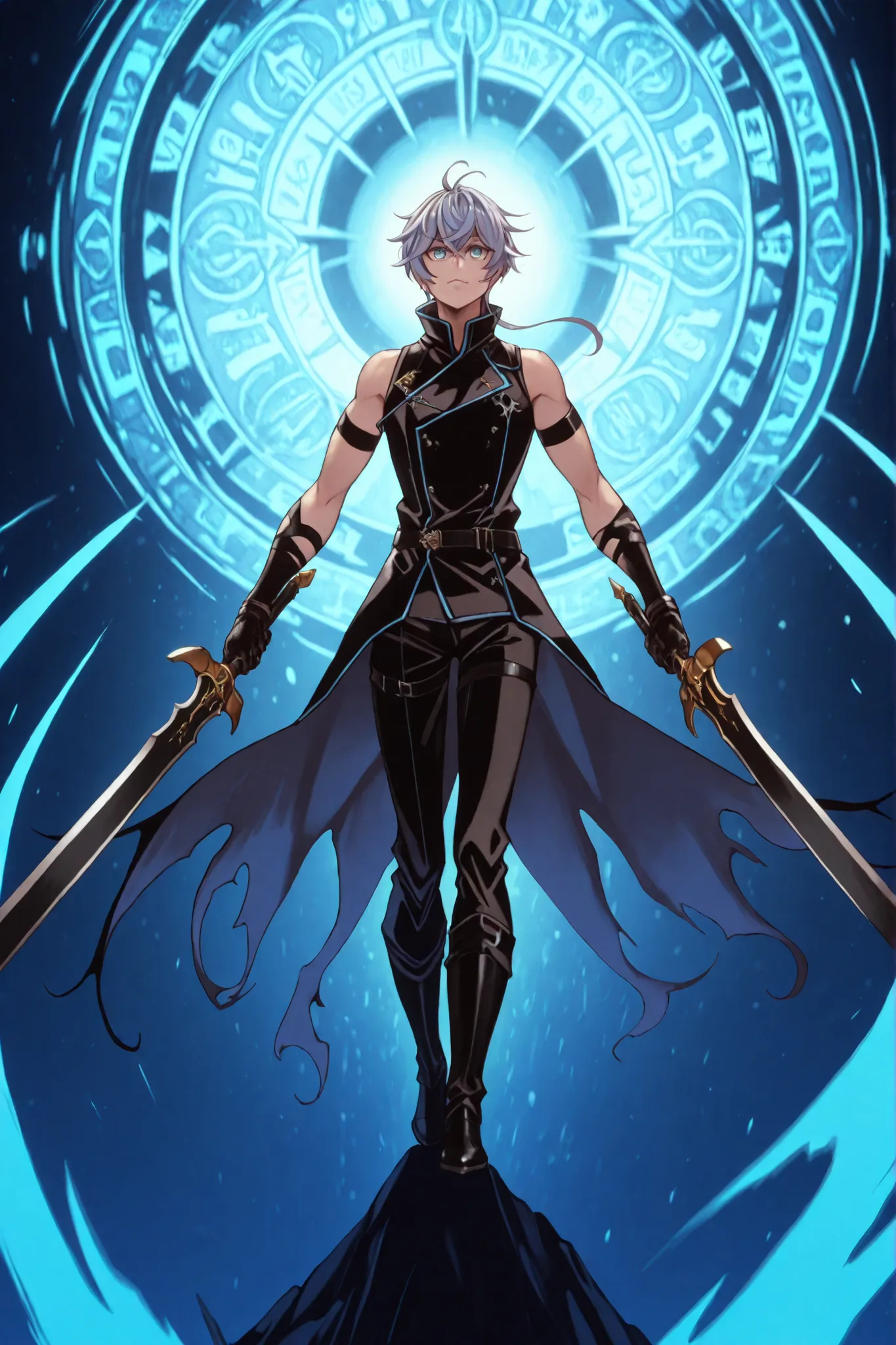 sozinho, 1 menino, e curto, pequeno personagem, personagem curto, personagem curto, personagem 1.50 metros de altura, e curto, jovem character, character with a male body of Rimuru Tempest from "Tensei Shitara Slime Datta Ken", male character, Lloyd de Sal...