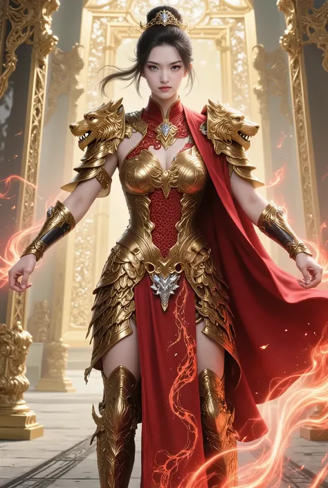 color：the overall color is gold，The surface of the holy clothes is shining with dazzling light， Dazzling as the sun，No matter what light it is, it can emit an eye-catching brilliance，highlights its nobility and strength。 Breastplate in the shape of each pa...
