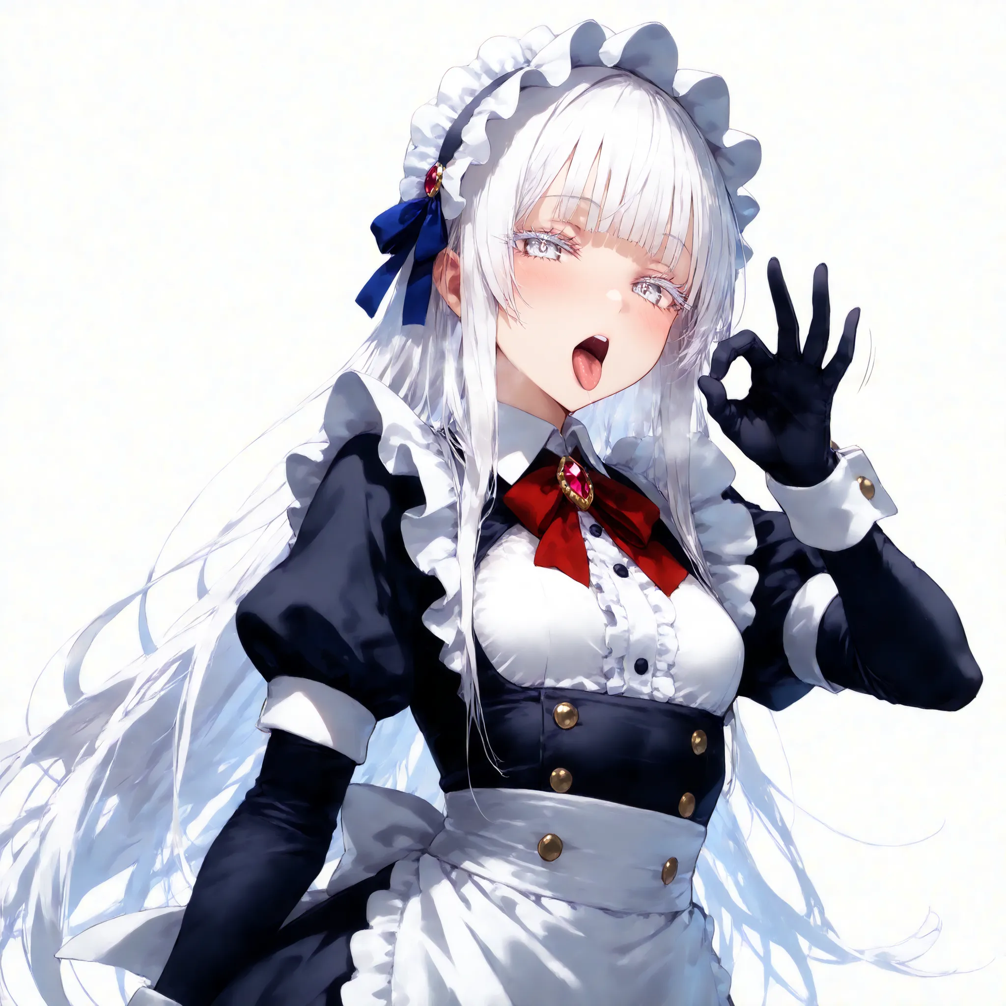 (((masterpiece))), (((best quality))), (((super detailed))), (((dynamic))), (simple background:1.3), (white background:1.3), fellatio gesture, focus on face, beautiful face, sexy pose, small height, slender, a little small breast, beautiful body, like tran...