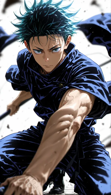  depth of field, high definition image,a lot of details,Gojo de Jujutsu Kaisen 