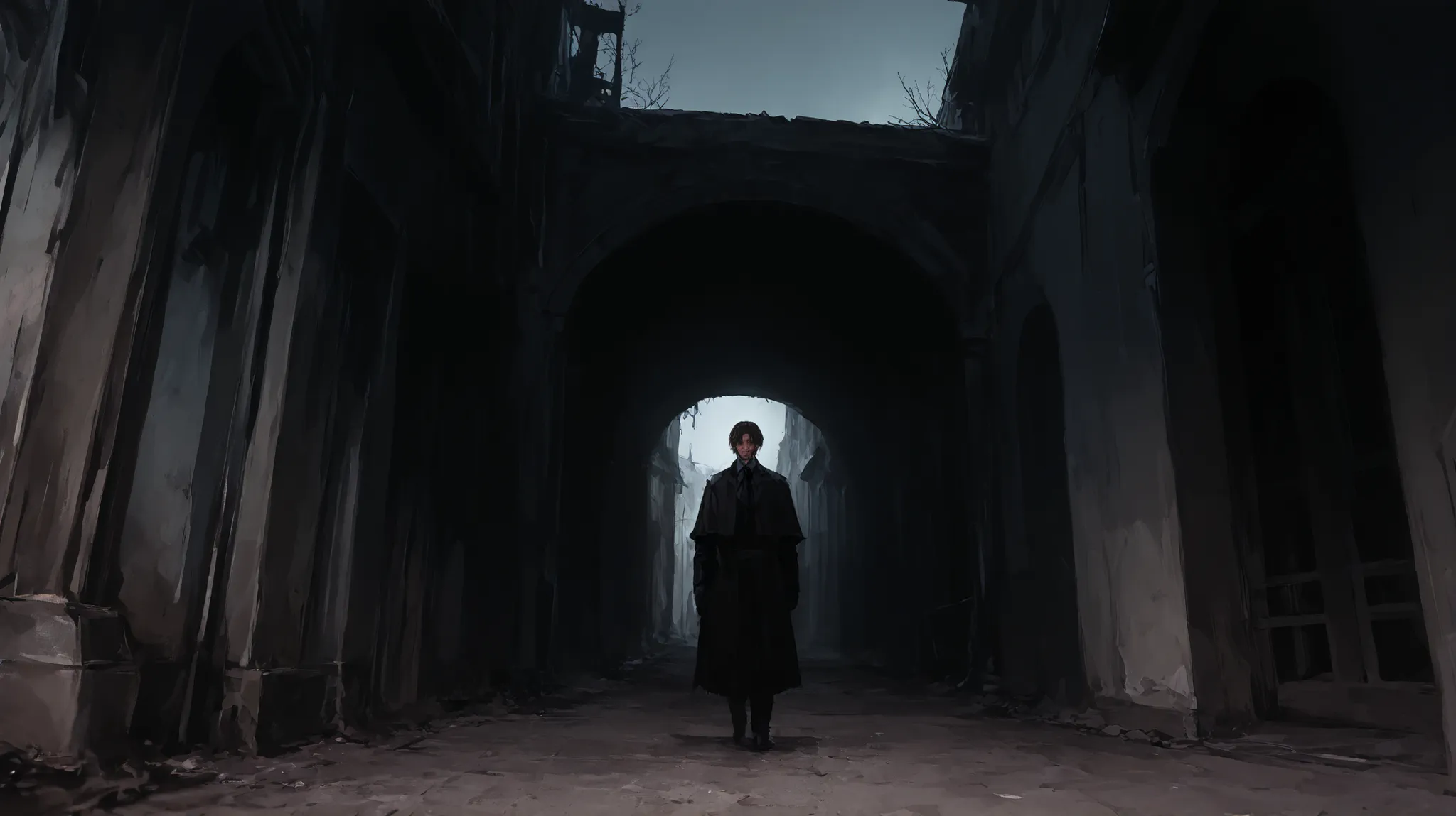High Definition　no people for cover　Overlooking　Early Modern European Townscapes　Dark Atmosphere　Creepy　Background　Scenery　