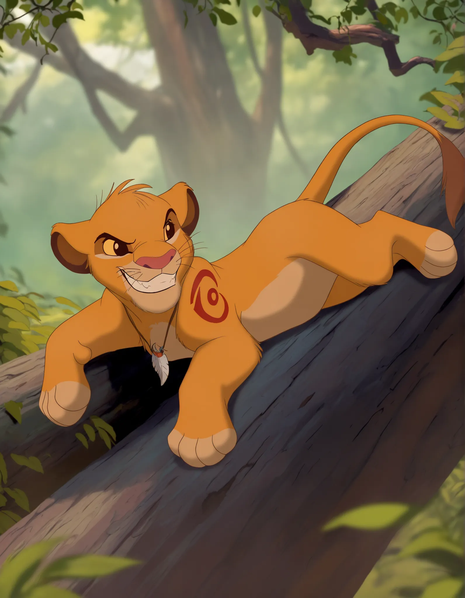 masterpiece, best quality, amazing quality, very aesthetic, high resolution, ultra-detailed, absurdres, newest, scenery, furry,  {Prompt}, BREAK, detailed background, detailed hair, depth of field, detailed fluffy fur,  volumetric lighting,
cubsimba,,  tan...