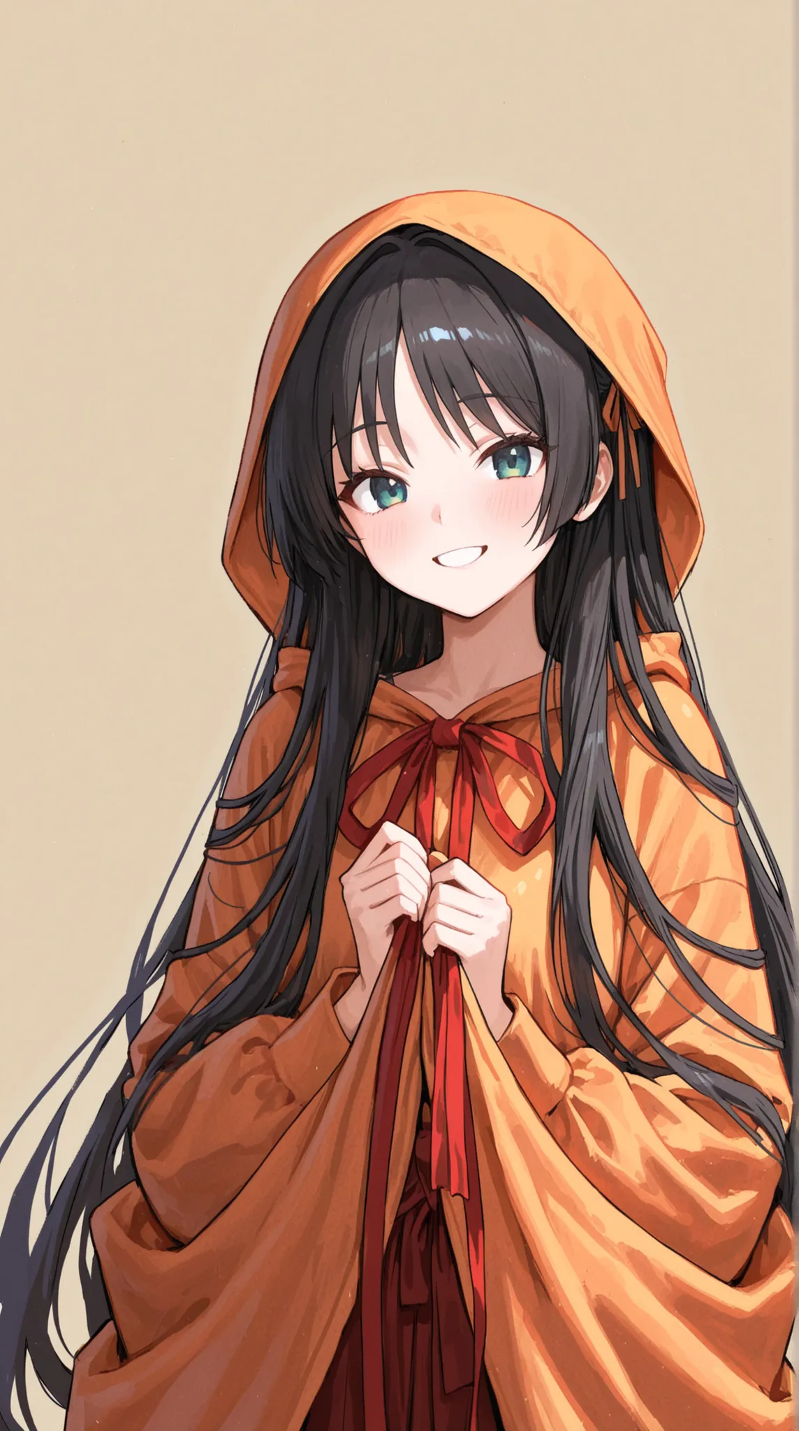 womanhood, cloth, long ribbon, Smiling,