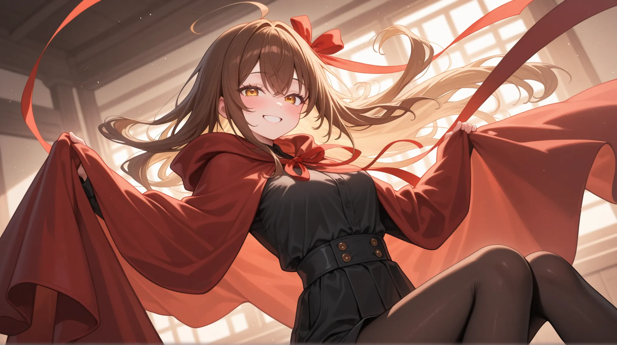 womanhood, cloth, long ribbon, Smiling,