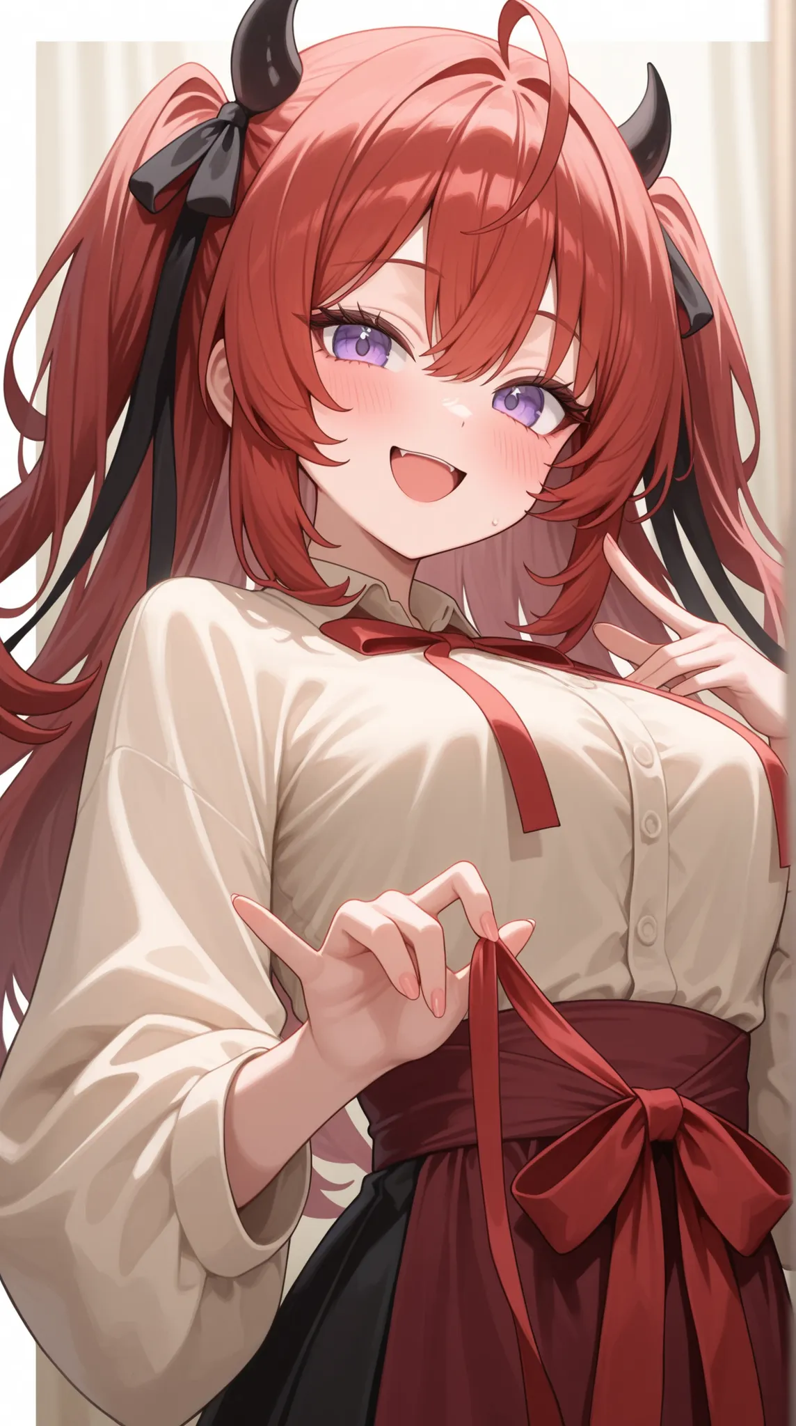 womanhood, cloth, long ribbon, Smiling,