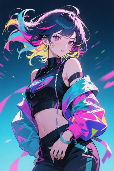 cool beauty, hair styling, anime style