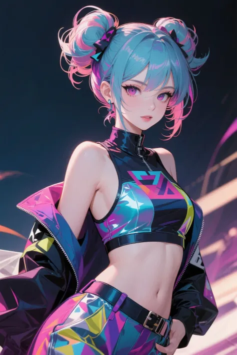 cool beauty, hair set, hair styling, anime style