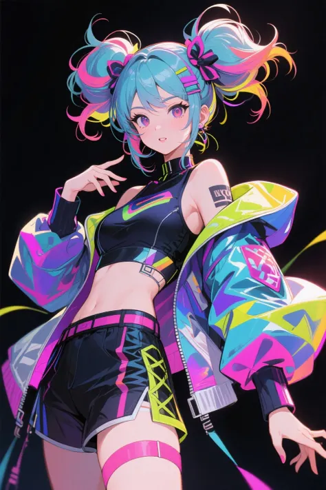 cool beauty, hair styling, anime style