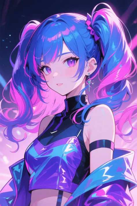 cool beauty, hair set, anime style