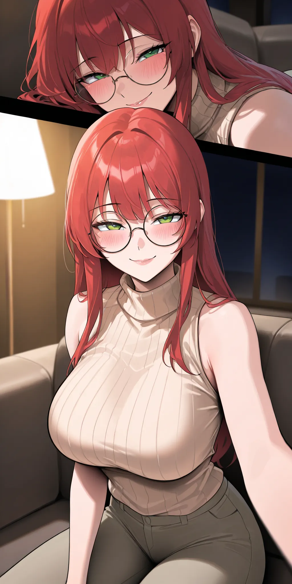 score_9,score_8_up,score_7_up, 1girl, (looking horny), anime, 18 year old, beautiful and perfect face, beautiful, blush, large breasts, large breasts, 1 girl, large breasts, Describe precise shapes, beautiful  face, expressive eyes, clavicle, lips, slicked...