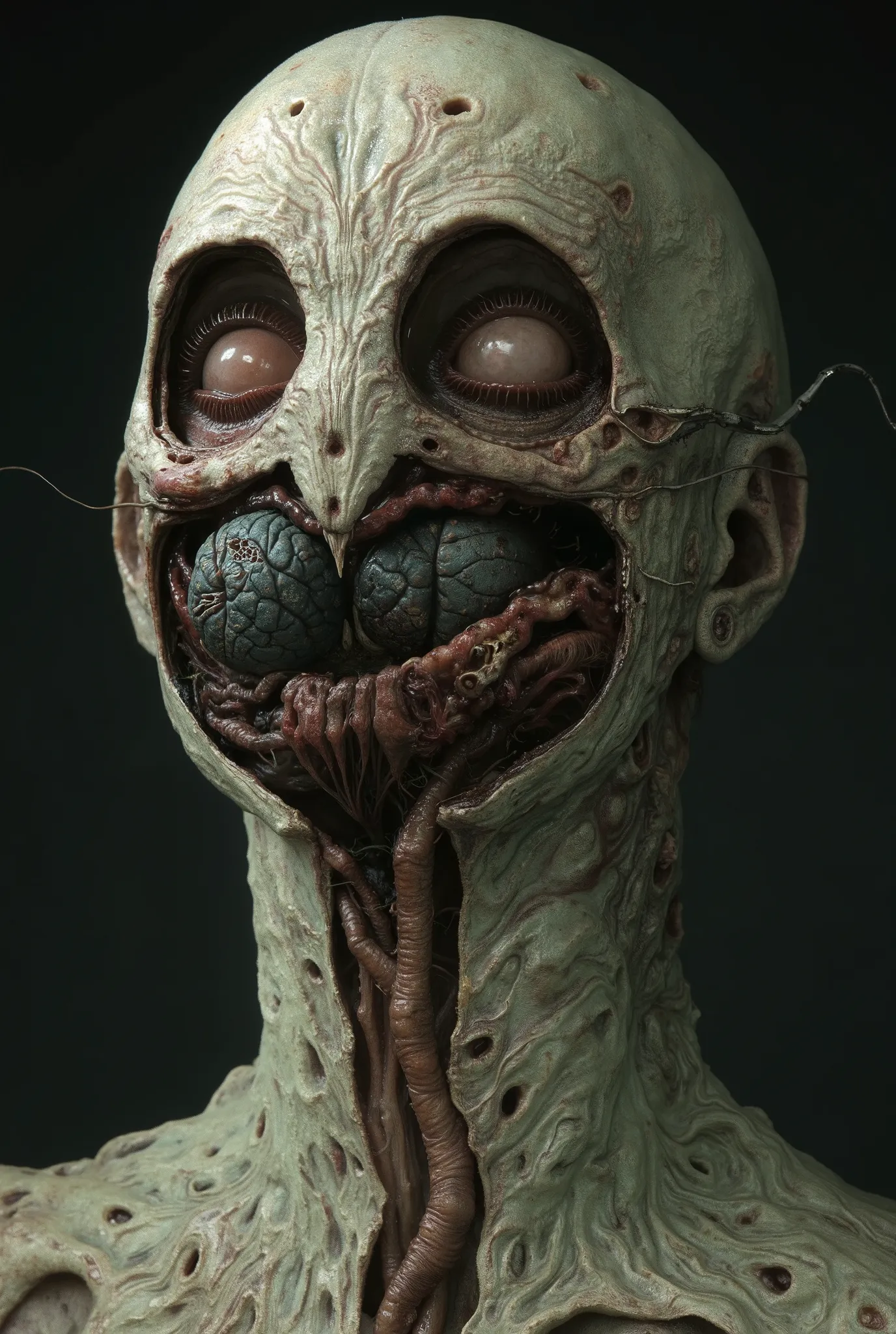 The terrifying monster Mozuma has a terrifying appearance with its outer skin and internal organs reversed, and its brain is visible from the outside. It is said that during the day it takes the form of a beautiful woman, but at night it spits out its inte...