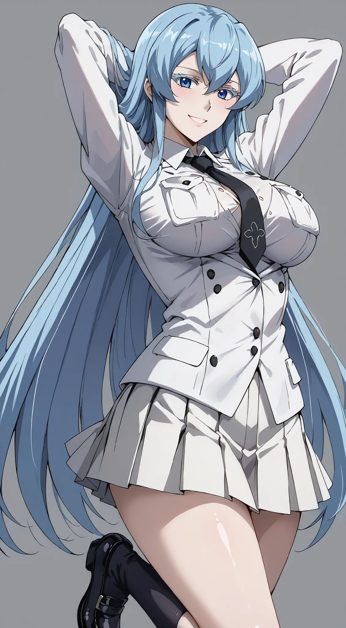 score_9, score_8_up, score_7_up, source_anime, 4K,perfect fingers,(perfect hands, perfect anatomy),prefect lighting, very aesthetic, intricate details,highly detailed background, masterpiece, high quality, best quality,
esdeath, blue eyes, blue hair, long ...