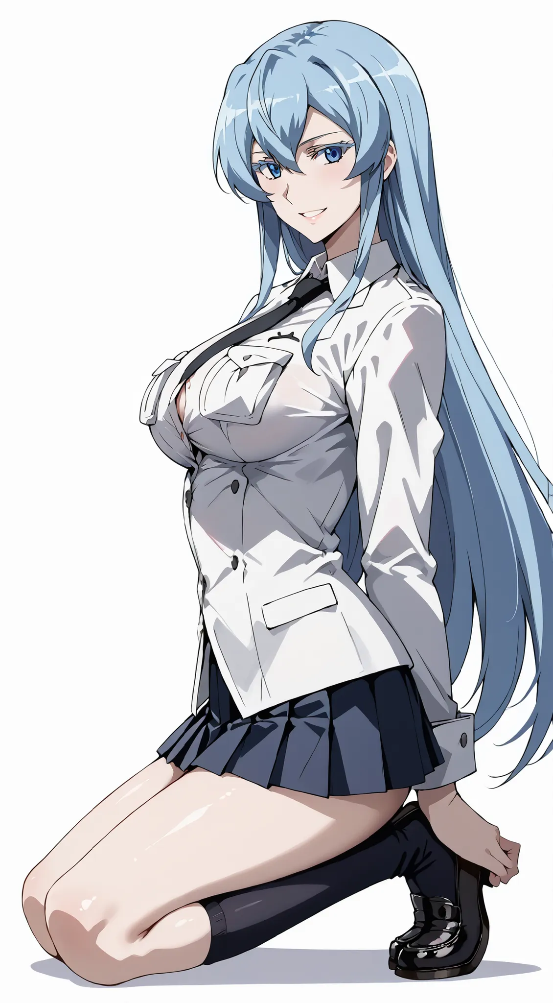 score_9, score_8_up, score_7_up, source_anime, 4K,perfect fingers,(perfect hands, perfect anatomy),prefect lighting, very aesthetic, intricate details,highly detailed background, masterpiece, high quality, best quality,
esdeath, blue eyes, blue hair, long ...