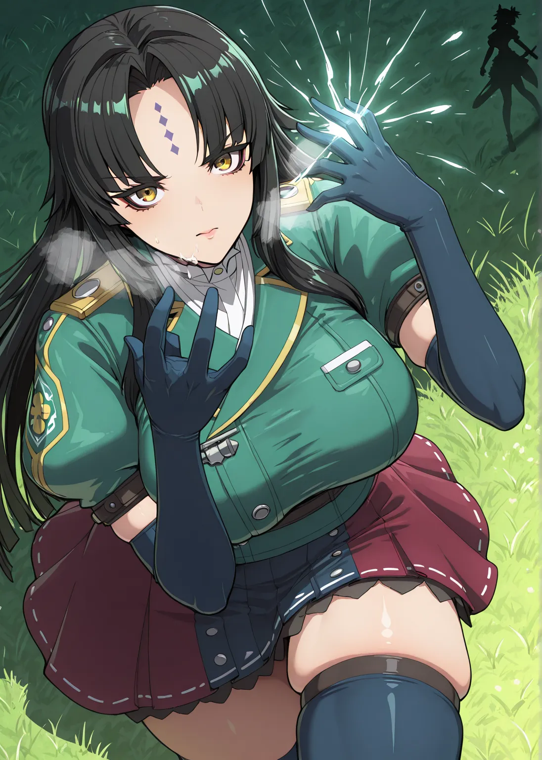 Ggstduel, horn_wood, (zucchini-style:1.2), (ruberule-style:1.4), ((anatomical correct)), ((Cinematic, unreal engine, eye-catching, ambient occlusion, UHD, masterpiece)), ((perfect lighting, soft shadow)), perfect body, perfect eyes, perfect fingers, gaspin...