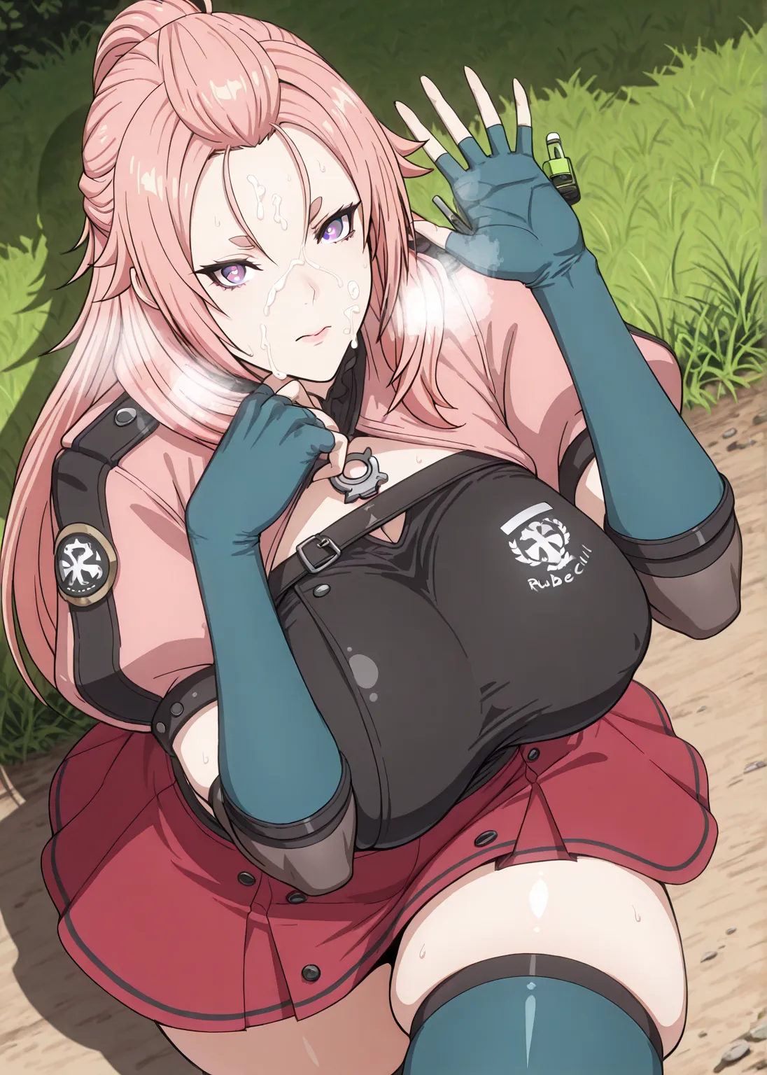 Ggstduel, horn_wood, (zucchini-style:1.2), (ruberule-style:1.4), ((anatomical correct)), ((Cinematic, unreal engine, eye-catching, ambient occlusion, UHD, masterpiece)), ((perfect lighting, soft shadow)), perfect body, perfect eyes, perfect fingers, gaspin...