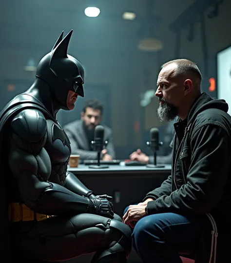 Batman talking on a podcast