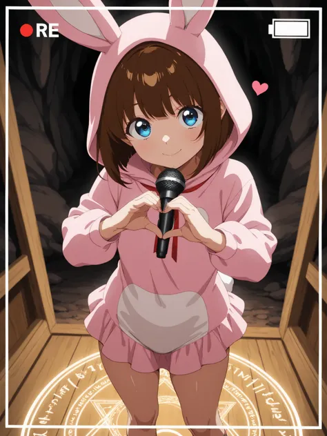 masterpiece、high quality、8k、high resolution、solo、   high chroma、high resolution 、anatomical structure、Perfect body attack、Beautiful skin、Pretty Eyes、Blue eyes、シャイニーCostume、(brown hair:1.hort Bob     、 、、big 、embarrassing、Costume((rabbit costume、ピンク色のCostum...