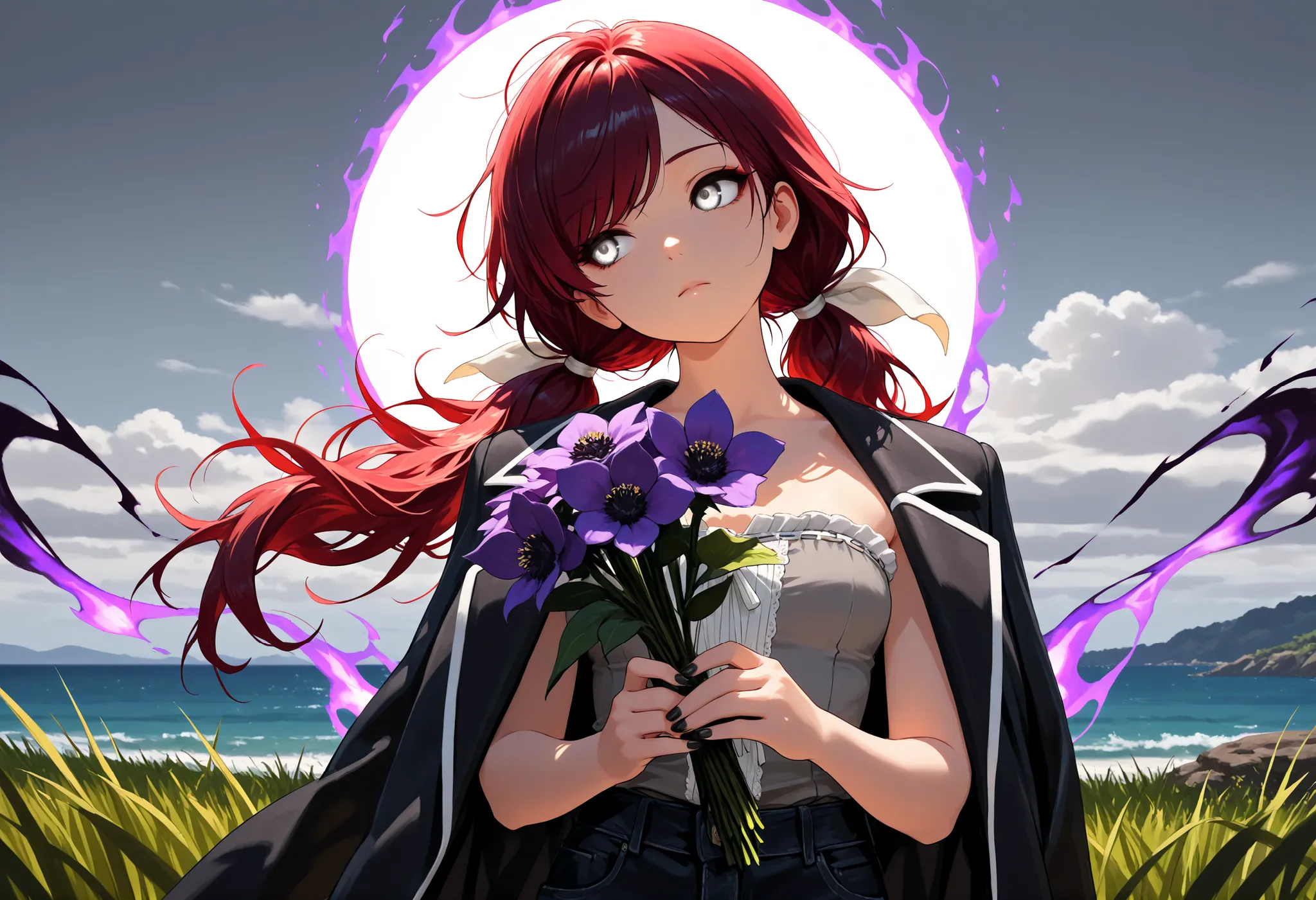 (masterpiece:1.2, Best Quality), (finely detailed beautiful eye: 1.2), (beautiful detailed face), (masterpiece:1.2, Best Quality), (finely detailed beautiful eye: 1.2), (beautiful detailed face), solo, close up,looking to the side, dark aura, dark energy, ...