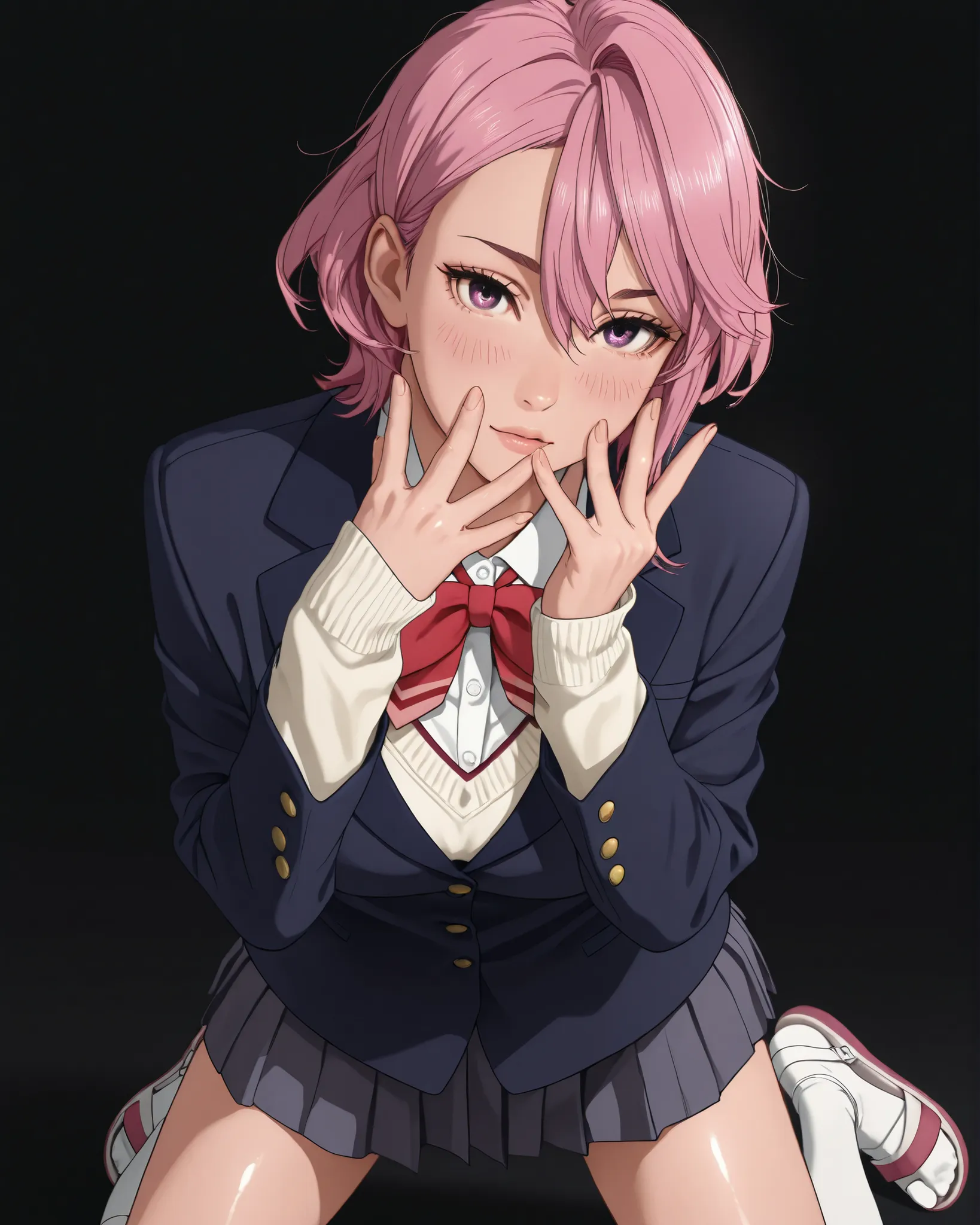 closeup, Sluisap, eyes、usnr、GBF_style、748cmstyle、32K、Semi-realistic、 super detailed description 、Artwork、Original Works、 detailed color、 detailed eyes、 detailed lips 、 The Greatest Masterpiece、Professional work、normal Breasts, Dandadan Character , solo , 1...