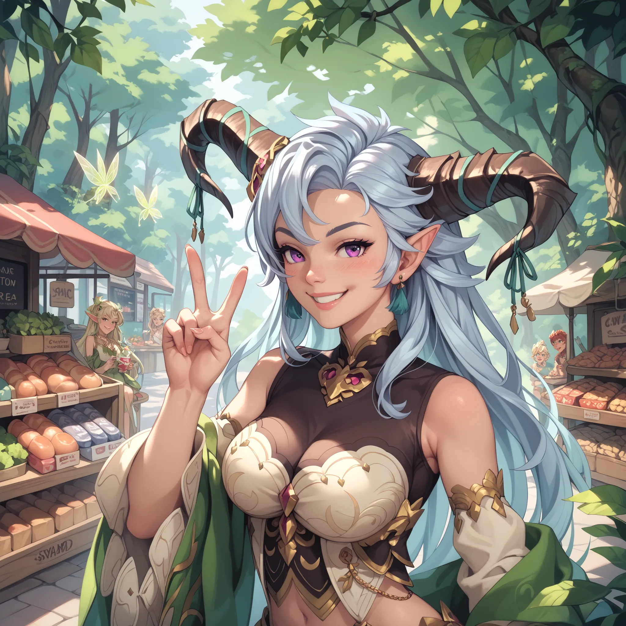 fantasy、forest、Traveler、shop、Fairy、fairy、Peace、 calm、Smiling、