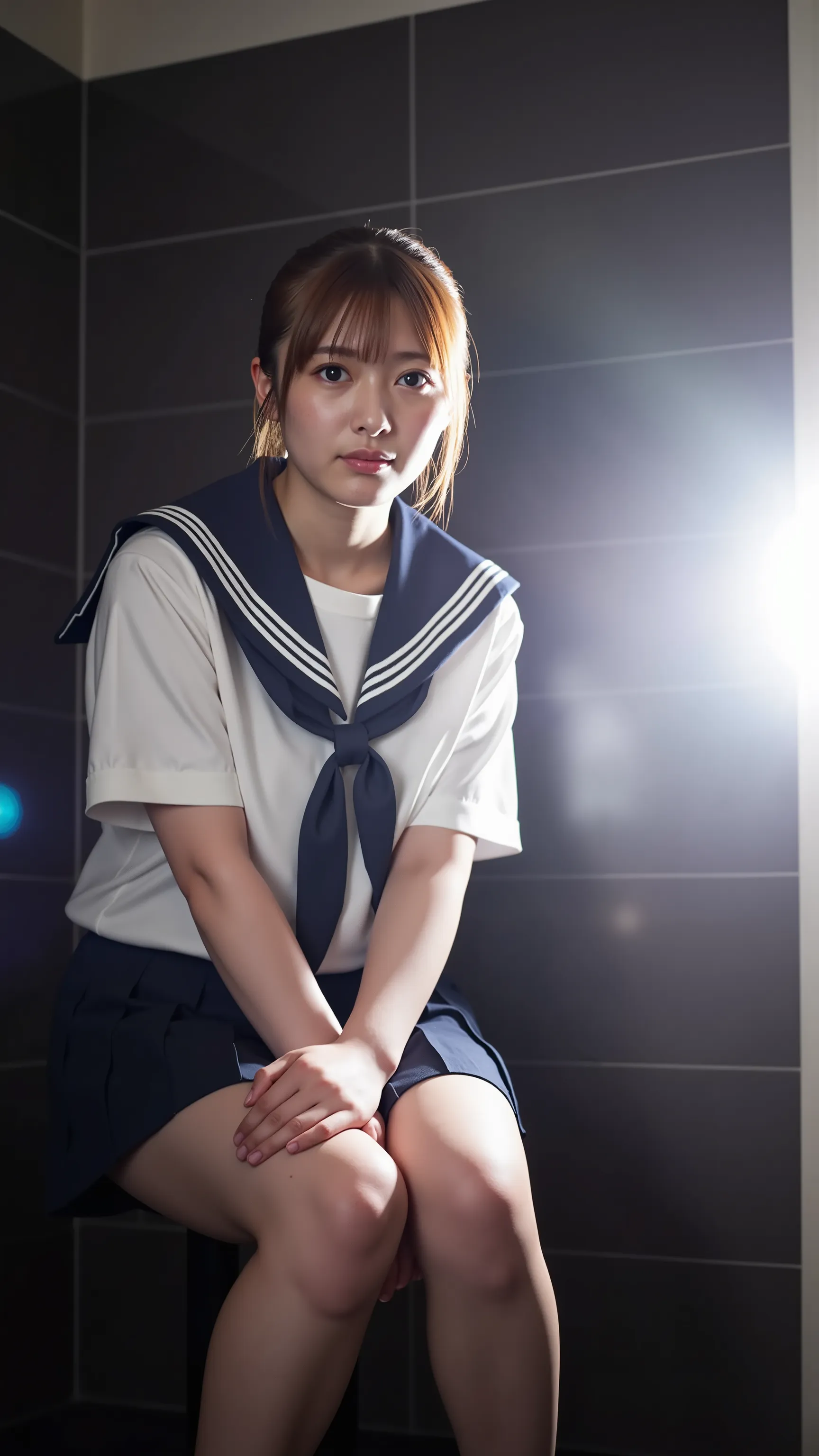 (High resolution 8K),(nsfw:1.3),Bright light illumination, lens flare, sharpness, (masterpiece), (top-quality), The ultra -The high-definition, high resolution, extremely details CG, subject, ((Japanese girl:1.5)), (((Sensual and ugly:1.5)))、(Bitch Girl:1....