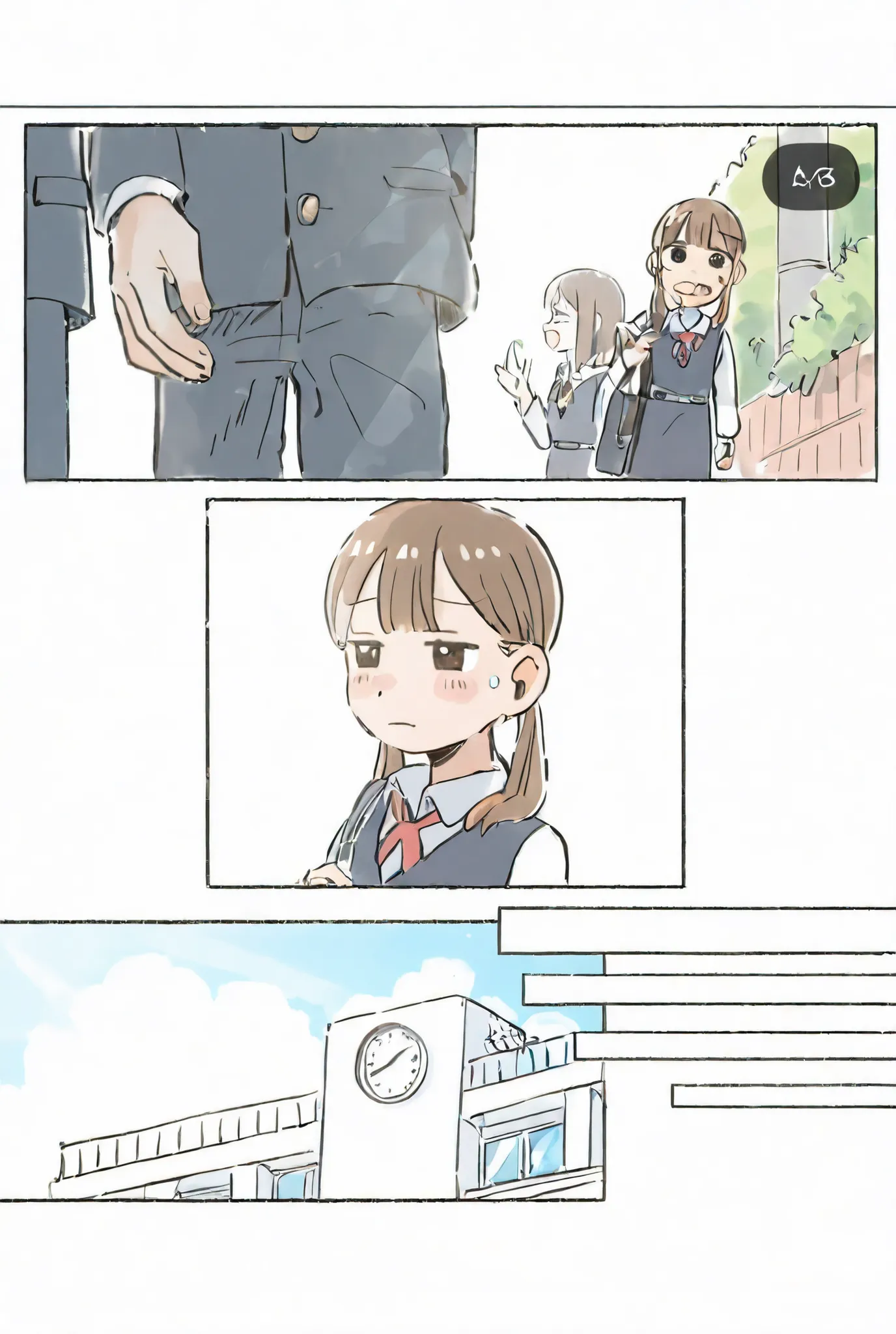 Continue the next part, she walking with sad face