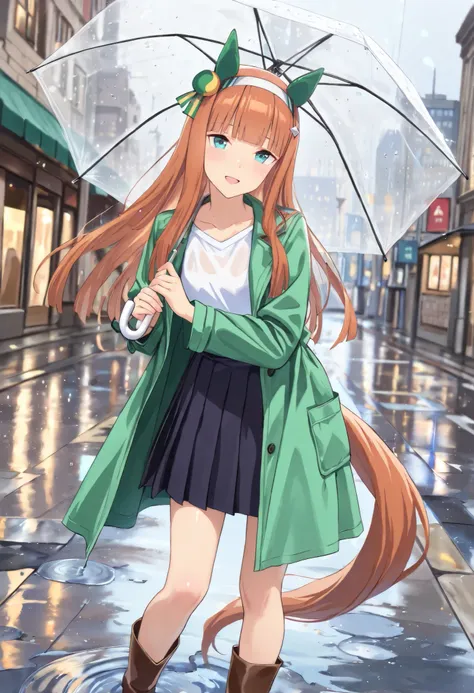 (masterpiece, best quality, perfect face:1.4), wide angle, silence suzuka \(umamusume\), horse ears, ear cover, white headband, small breasts, horse tail, tail on the lower back, proportional body, proportional,1 girl, beautiful hair, beautiful face, beaut...
