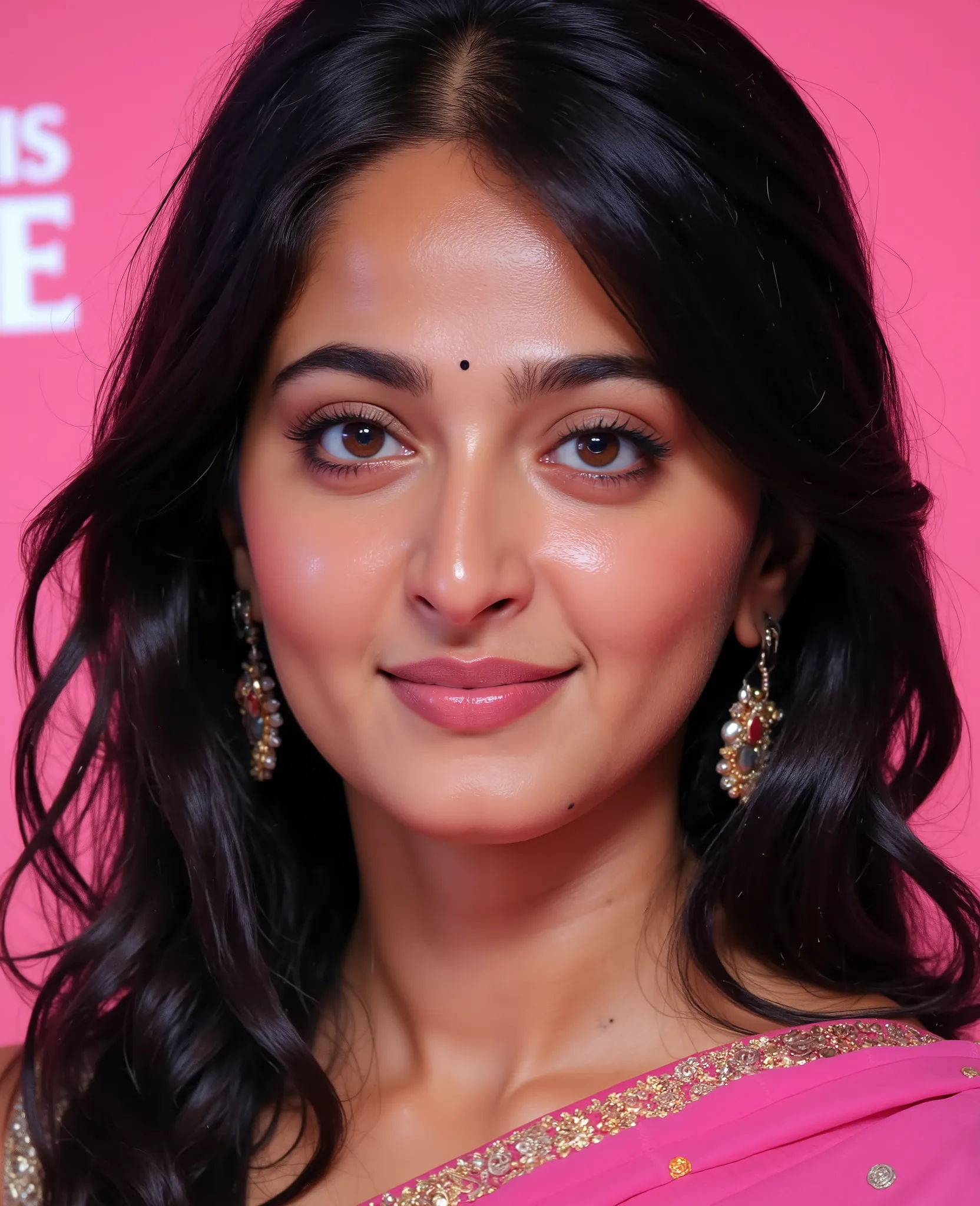 High quality, highres, detailed eyes, detailed, masterpiece, best quality, absurdres, 8k, HDR, face focus, solo, girl, woman, messy hair, joy, grunge, retro, pop art, medium shot, pink retro anime, retro art.
Anushka Shetty ,Niji Stan Katayama Style,