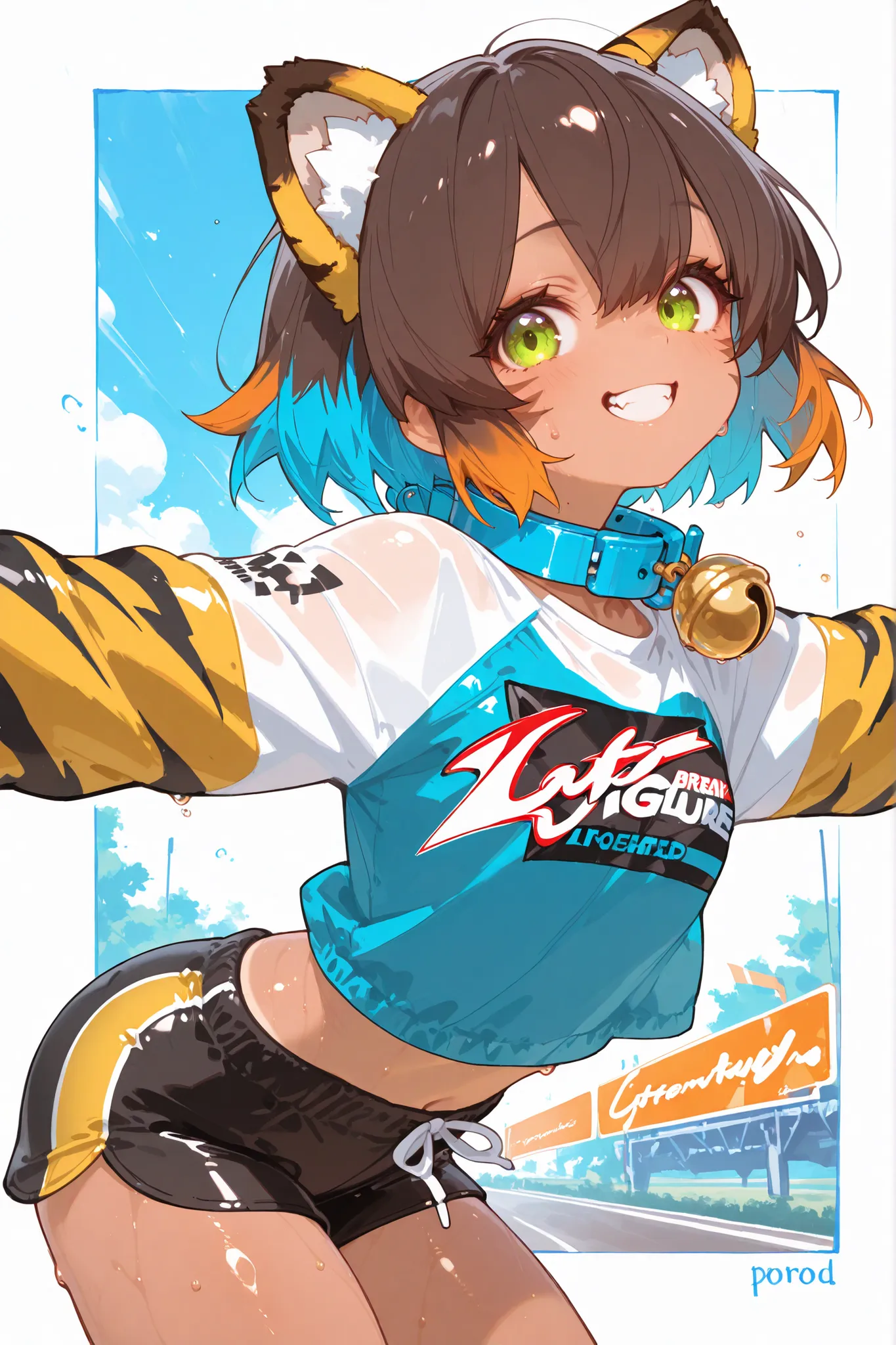 8K、masterpiece , top quality , Good quality , Newest , high resolution , 非常にhigh resolution ,
BREAK
detail background , Here and there , Absolutely eye catching , Illustration , CG ,
BREAK
perfect composition , Cel animation、anime style
BREAK
Eye refle...