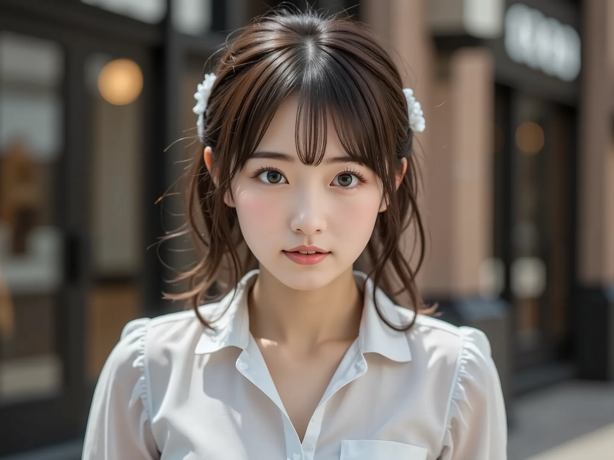 『２ Japanese girls:1.3』『 Real photo:1.3』 top quality:1.2、(( Big breasts ))、 slightly visible chest 、(( young woman))、(( has red cheeks))(( Smile 1 :3))、((( anatomically accurate、 Perfect Anatomy、 anatomically accurate指)))、 Realistic ,  top quality, 超 high d...