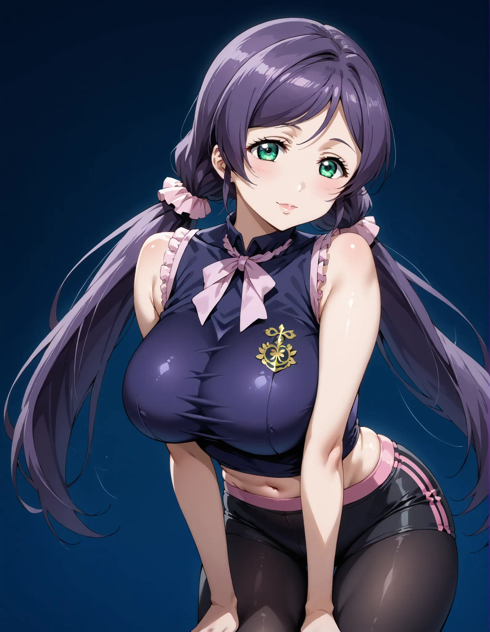score_9, score_8_up, score_7_up, source_anime, 4K,perfect fingers,(perfect hands, perfect anatomy),prefect lighting, very aesthetic, intricate details,highly detailed background, masterpiece, high quality, best quality,
nozomi toujou, green eyes, purple ha...