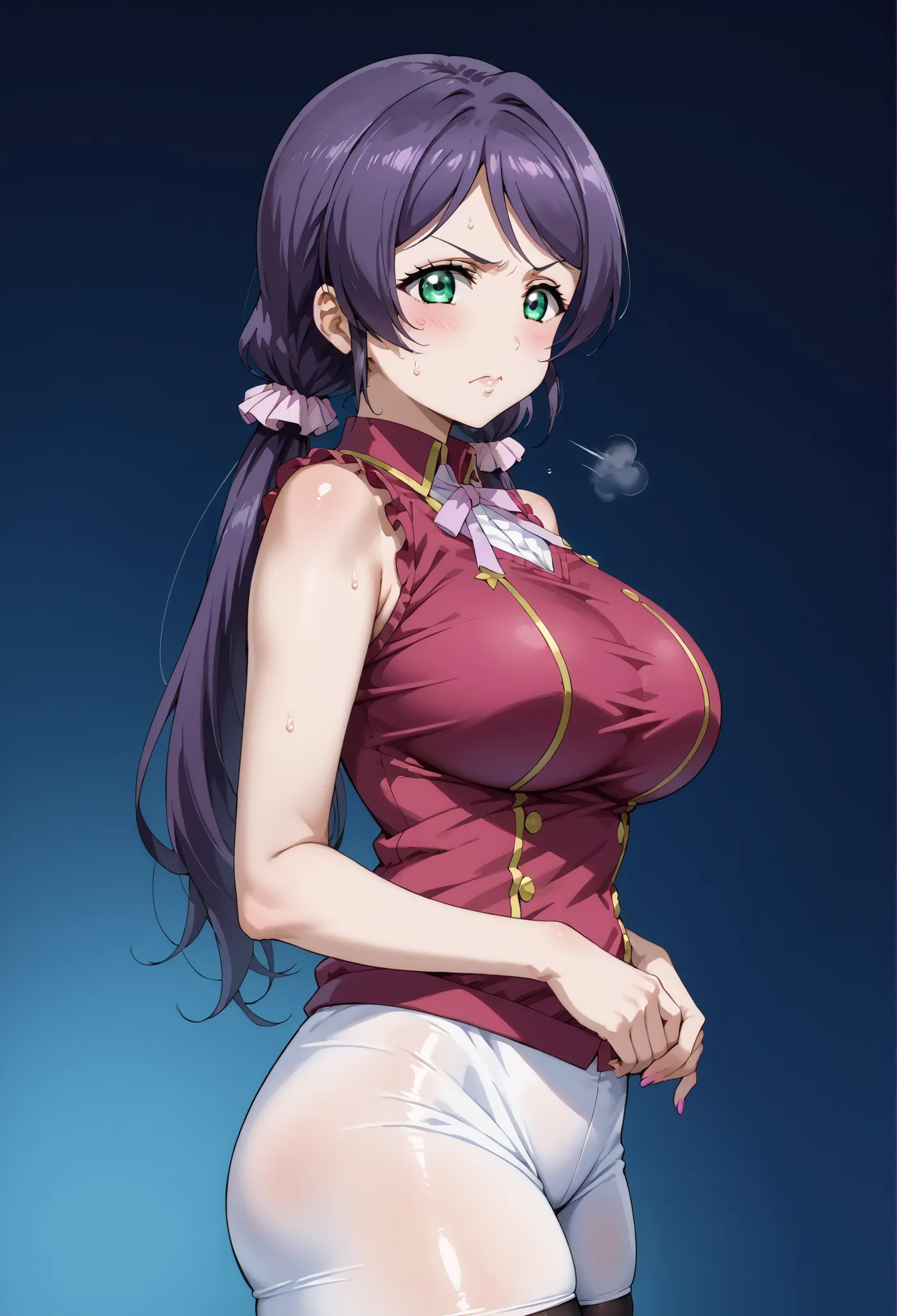 score_9, score_8_up, score_7_up, source_anime, 4K,perfect fingers,(perfect hands, perfect anatomy),prefect lighting, very aesthetic, intricate details,highly detailed background, masterpiece, high quality, best quality,
nozomi toujou, green eyes, purple ha...