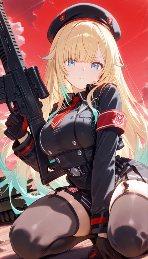masterpiece, score_9, score_8_up, score_7_up, anime, pinup, Supreme Masterpiece, perfect eyes, perfect face, Best Quality, high resolution, aizawa ema, 1girl, virtual youtuber, blonde hair, aqua hair, gradient hair, long hair, very long hair, blunt bangs, ...