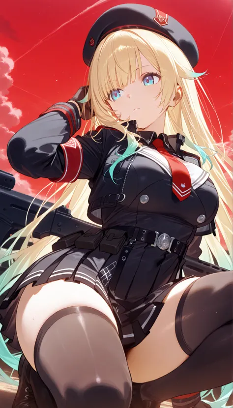 masterpiece, score_9, score_8_up, score_7_up, anime, pinup, Supreme Masterpiece, perfect eyes, perfect face, Best Quality, high resolution, aizawa ema, 1girl, virtual youtuber, blonde hair, aqua hair, gradient hair, long hair, very long hair, blunt bangs, ...