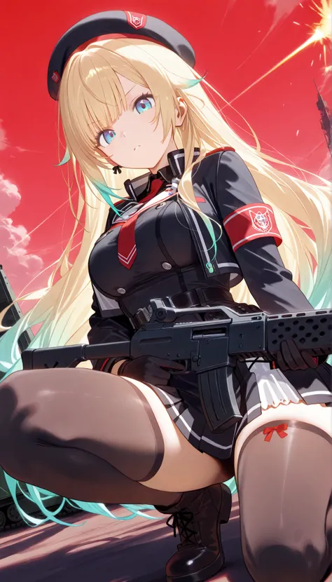 masterpiece, score_9, score_8_up, score_7_up, anime, pinup, Supreme Masterpiece, perfect eyes, perfect face, Best Quality, high resolution, aizawa ema, 1girl, virtual youtuber, blonde hair, aqua hair, gradient hair, long hair, very long hair, blunt bangs, ...