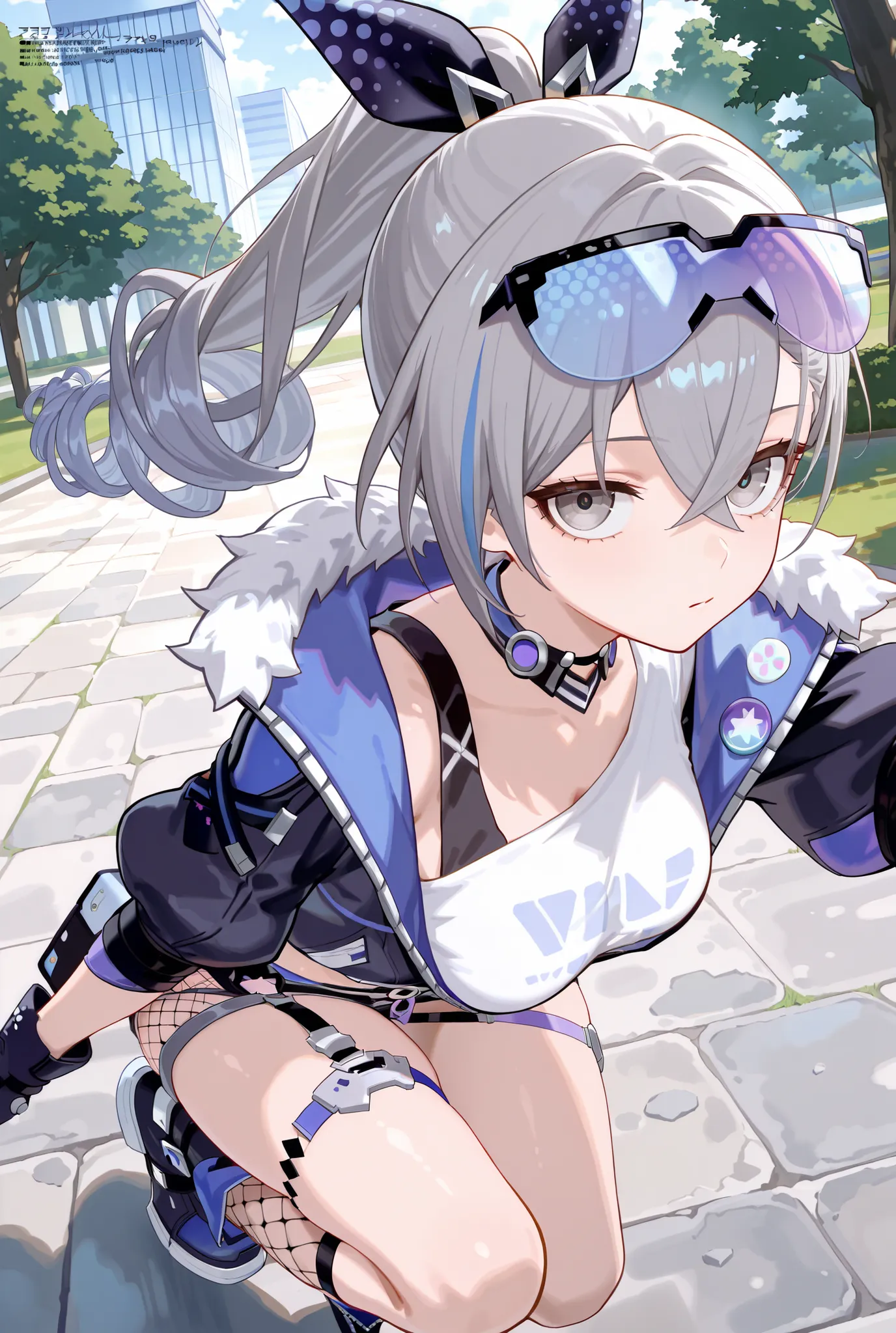 銀狼,silver wolf,


score_9, score_8_up , score_7_up , score_6_up , score_5_up ,
(masterpiece, best quality),ultra detailed,
warm lighting, rim light, megami magazine,
BREAK

1 girl, silver wolf \(honkai: star rail\)fingerless gloves, black shorts, cropped j...