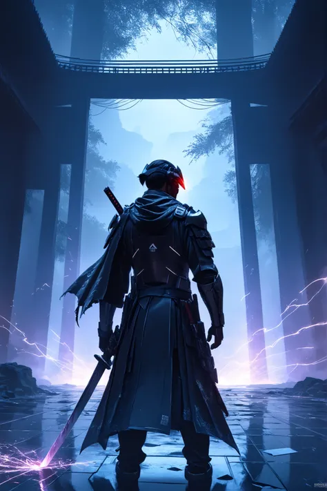 ((EXTREME QUALITY)), ((RAW Ultra 4K)), ((Masterpiece)), ((Ultra Cinematic)), ((High Detail)), ((HDR lighting)), ((digital painting)), ((film grain)), ((moody shadows)), ((futuristic Japan fusion))

A futuristic Ronin Iron Man blending stealth samurai and r...